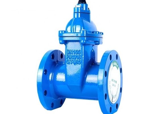 Dn100 Water Gate Valve Rubber Soft Seal Ductile Iron Flanged Ends
